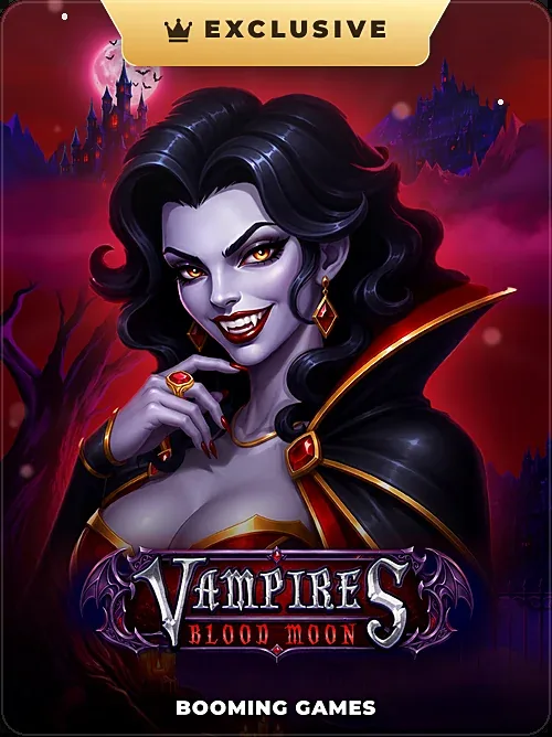 Vampires Blood Moon tile with an EXCLUSIVE badge for a featured lobby row