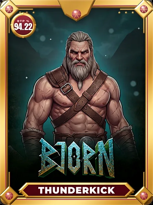 VIP 또는 하이롤러 섹션을 위한 골드 마감 Bjorn 카드 프레임