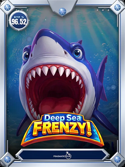 Deep Sea Frenzy card frame in silver finish
