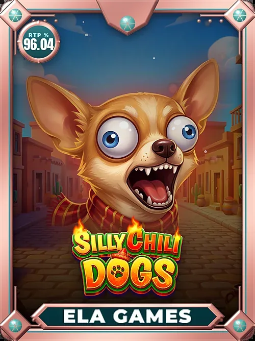 Silly Chili Dogs card frame in rose finish