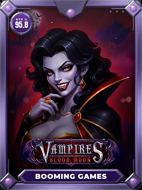 Vampires Blood Moon card frame in obsidian finish