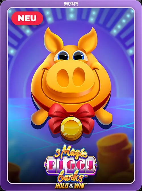 3 Magic Piggy Banks, Hacksaw Gaming, Außenrahmen