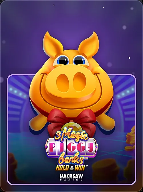 3 Magic Piggy Banks tile with pop-out character layout