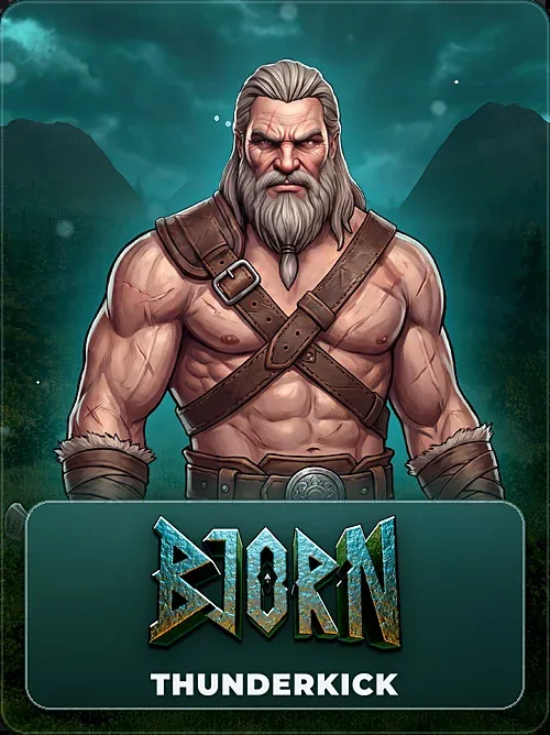 Bjorn casino lobby tile in the glass card layout