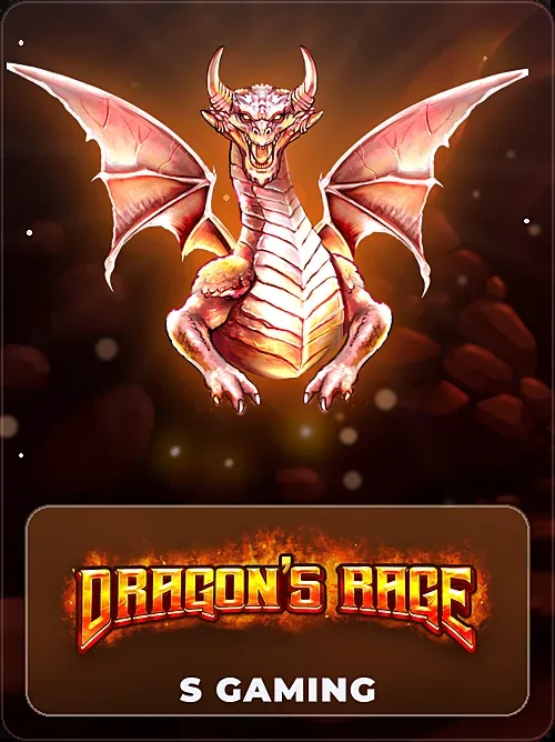 Dragon's Rage casino tile with a glass card layout